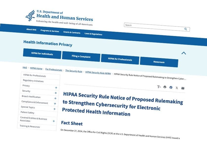Strengthening Cybersecurity for Electronic Protected Health Information (ePHI): HIPAA Security Rule Notice of Proposed Rulemaking
