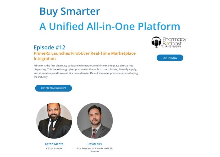 PrimeRx Launches First-Ever Real-Time Marketplace Integration in the Dispensing Workflow