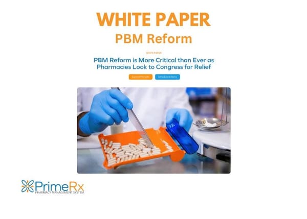 PrimeRx Releases In-Depth White Paper on the Critical Need for PBM Reform and Technology Solutions for Pharmacies